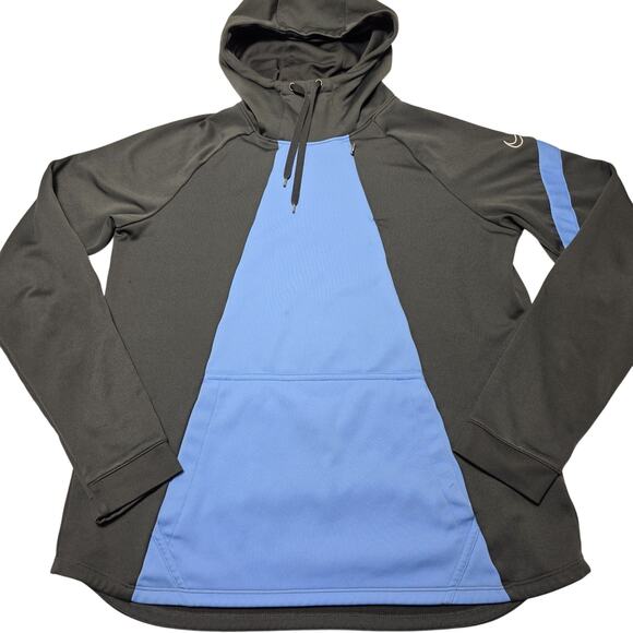 Nike Dri-FIT Pullover Hoodie Women’s Size Medium Grey Blue Activewear - Picture 1 of 10